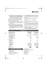 Preview for 73 page of Würth 0701 343 0 Translation Of The Original Operating Instructions