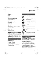 Preview for 74 page of Würth 0701 343 0 Translation Of The Original Operating Instructions