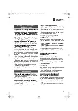 Preview for 75 page of Würth 0701 343 0 Translation Of The Original Operating Instructions