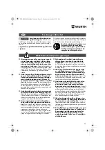 Preview for 79 page of Würth 0701 343 0 Translation Of The Original Operating Instructions