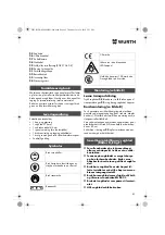 Preview for 82 page of Würth 0701 343 0 Translation Of The Original Operating Instructions