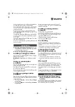 Preview for 83 page of Würth 0701 343 0 Translation Of The Original Operating Instructions