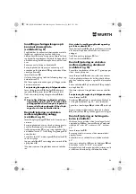 Preview for 84 page of Würth 0701 343 0 Translation Of The Original Operating Instructions