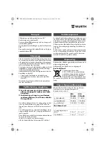 Preview for 85 page of Würth 0701 343 0 Translation Of The Original Operating Instructions