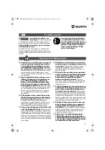 Preview for 87 page of Würth 0701 343 0 Translation Of The Original Operating Instructions