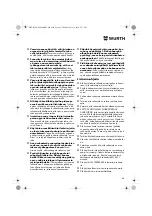 Preview for 88 page of Würth 0701 343 0 Translation Of The Original Operating Instructions