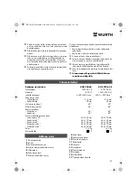 Preview for 89 page of Würth 0701 343 0 Translation Of The Original Operating Instructions