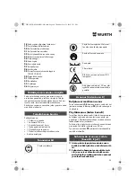 Preview for 90 page of Würth 0701 343 0 Translation Of The Original Operating Instructions