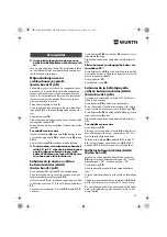 Preview for 92 page of Würth 0701 343 0 Translation Of The Original Operating Instructions