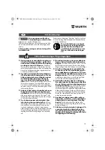 Preview for 95 page of Würth 0701 343 0 Translation Of The Original Operating Instructions