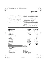 Preview for 97 page of Würth 0701 343 0 Translation Of The Original Operating Instructions