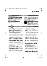 Preview for 103 page of Würth 0701 343 0 Translation Of The Original Operating Instructions