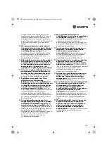 Preview for 104 page of Würth 0701 343 0 Translation Of The Original Operating Instructions