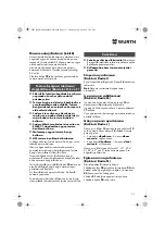 Preview for 117 page of Würth 0701 343 0 Translation Of The Original Operating Instructions