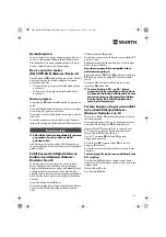 Preview for 118 page of Würth 0701 343 0 Translation Of The Original Operating Instructions