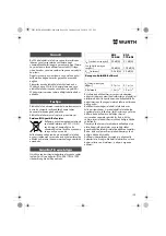 Preview for 120 page of Würth 0701 343 0 Translation Of The Original Operating Instructions