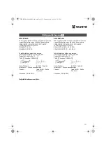 Preview for 121 page of Würth 0701 343 0 Translation Of The Original Operating Instructions