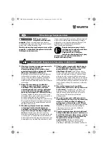 Preview for 122 page of Würth 0701 343 0 Translation Of The Original Operating Instructions