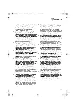 Preview for 123 page of Würth 0701 343 0 Translation Of The Original Operating Instructions