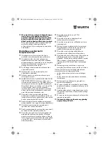 Preview for 124 page of Würth 0701 343 0 Translation Of The Original Operating Instructions