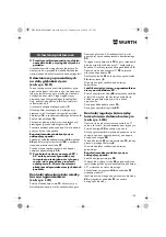 Preview for 128 page of Würth 0701 343 0 Translation Of The Original Operating Instructions