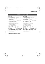 Preview for 131 page of Würth 0701 343 0 Translation Of The Original Operating Instructions