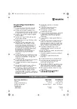 Preview for 134 page of Würth 0701 343 0 Translation Of The Original Operating Instructions