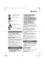 Preview for 136 page of Würth 0701 343 0 Translation Of The Original Operating Instructions