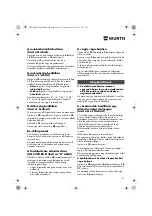 Preview for 137 page of Würth 0701 343 0 Translation Of The Original Operating Instructions