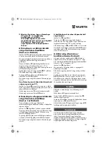 Preview for 138 page of Würth 0701 343 0 Translation Of The Original Operating Instructions