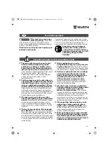 Preview for 141 page of Würth 0701 343 0 Translation Of The Original Operating Instructions