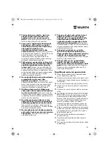 Preview for 142 page of Würth 0701 343 0 Translation Of The Original Operating Instructions