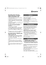 Preview for 147 page of Würth 0701 343 0 Translation Of The Original Operating Instructions