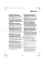 Preview for 151 page of Würth 0701 343 0 Translation Of The Original Operating Instructions