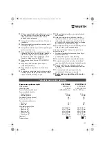 Preview for 152 page of Würth 0701 343 0 Translation Of The Original Operating Instructions