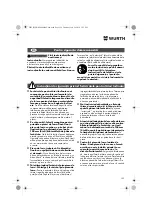 Preview for 159 page of Würth 0701 343 0 Translation Of The Original Operating Instructions