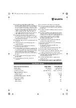 Preview for 161 page of Würth 0701 343 0 Translation Of The Original Operating Instructions