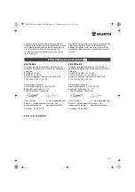 Preview for 167 page of Würth 0701 343 0 Translation Of The Original Operating Instructions