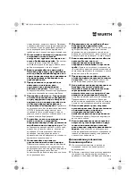 Preview for 178 page of Würth 0701 343 0 Translation Of The Original Operating Instructions