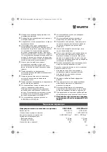 Preview for 179 page of Würth 0701 343 0 Translation Of The Original Operating Instructions