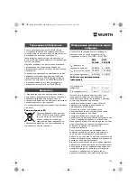 Preview for 185 page of Würth 0701 343 0 Translation Of The Original Operating Instructions