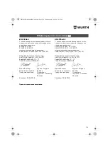 Preview for 186 page of Würth 0701 343 0 Translation Of The Original Operating Instructions