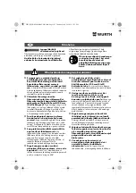 Preview for 187 page of Würth 0701 343 0 Translation Of The Original Operating Instructions