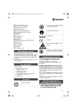 Preview for 190 page of Würth 0701 343 0 Translation Of The Original Operating Instructions