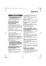 Preview for 192 page of Würth 0701 343 0 Translation Of The Original Operating Instructions