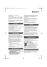 Preview for 193 page of Würth 0701 343 0 Translation Of The Original Operating Instructions