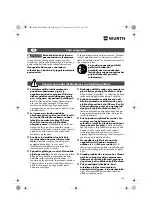 Preview for 195 page of Würth 0701 343 0 Translation Of The Original Operating Instructions