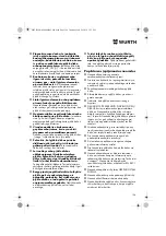 Preview for 196 page of Würth 0701 343 0 Translation Of The Original Operating Instructions