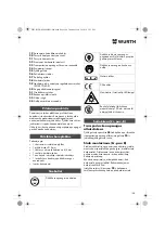 Preview for 198 page of Würth 0701 343 0 Translation Of The Original Operating Instructions