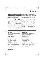 Preview for 202 page of Würth 0701 343 0 Translation Of The Original Operating Instructions